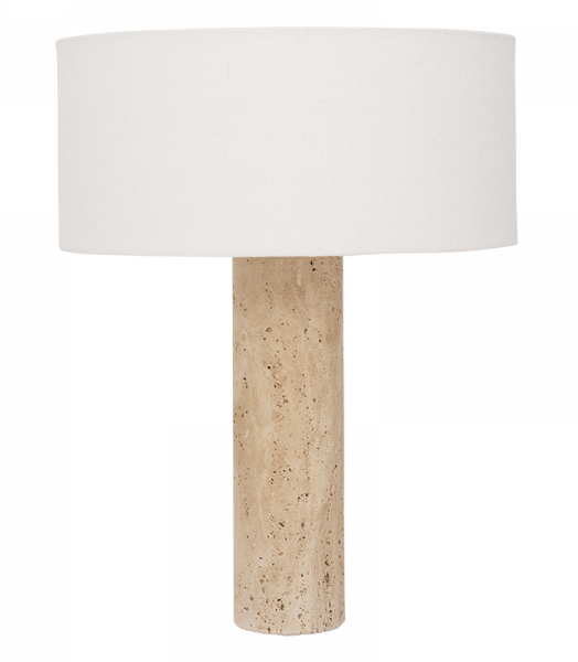 Lampe à poser en travertin