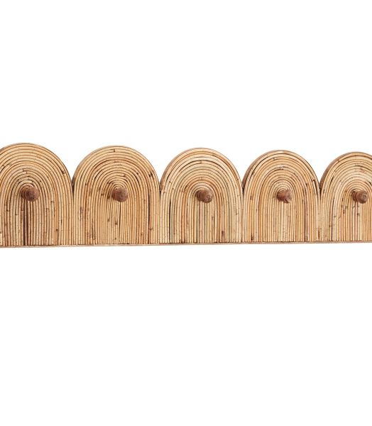 Porte-manteaux en rotin Madam Stoltz 90cm