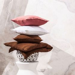 Housse de coussin en lin lavé