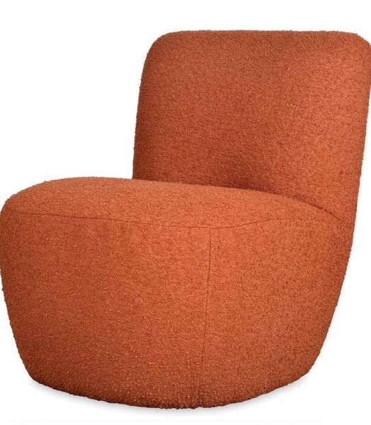 Fauteuil  Eve bouclette terracotta
