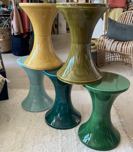 Tabouret Tam Tam métal émaillé