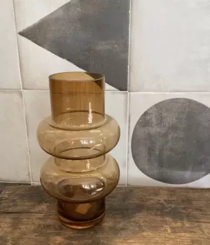Vase double ambre