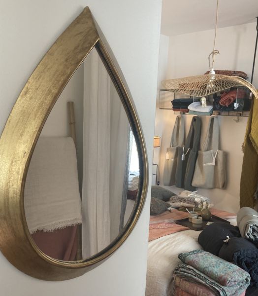 Miroir  doré Amande