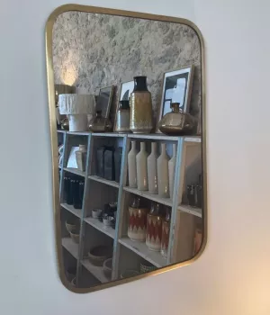 Miroir Rétro en laiton 50x30cm