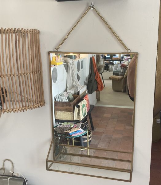 Miroir tablette en bronze patiné