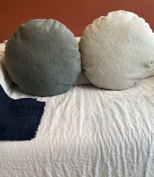 Coussin rond moumoute