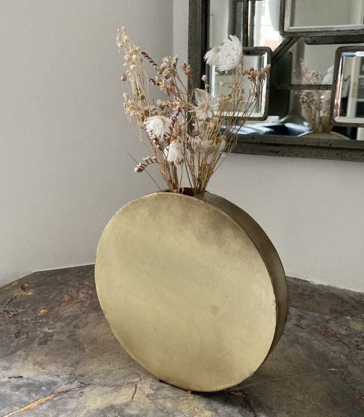 vase rond métal