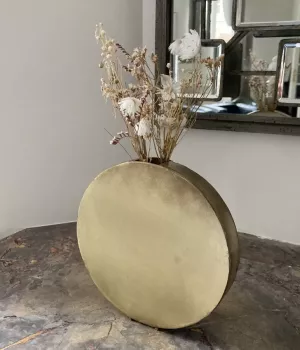 vase rond métal