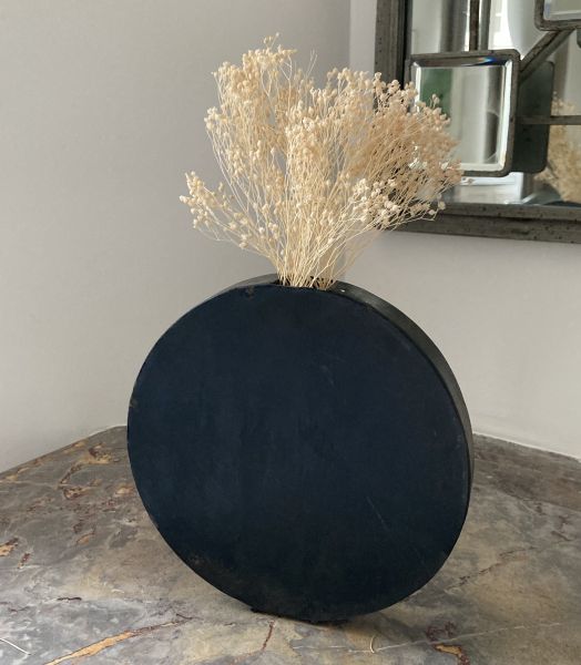 vase rond métal