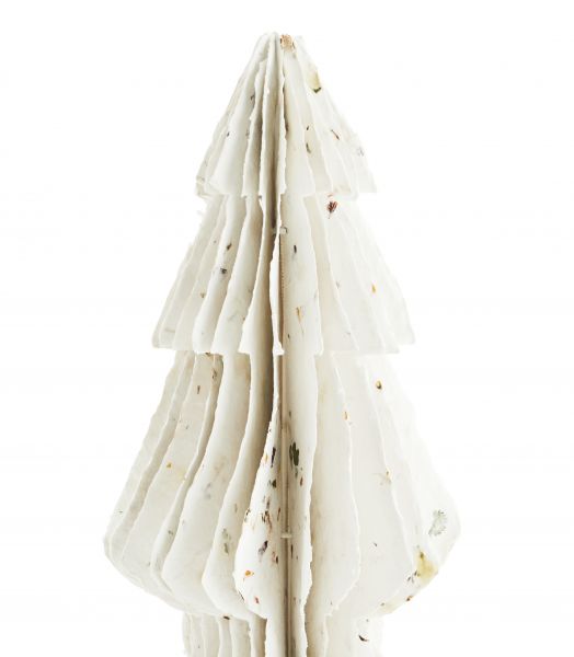 Sapin de Noêl en papier recyclé blanc