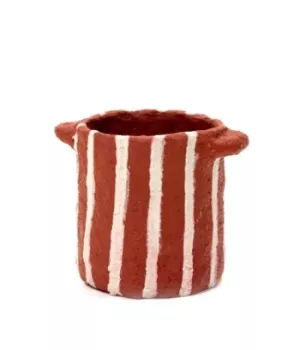Pot décoratif rouge à rayures Serax